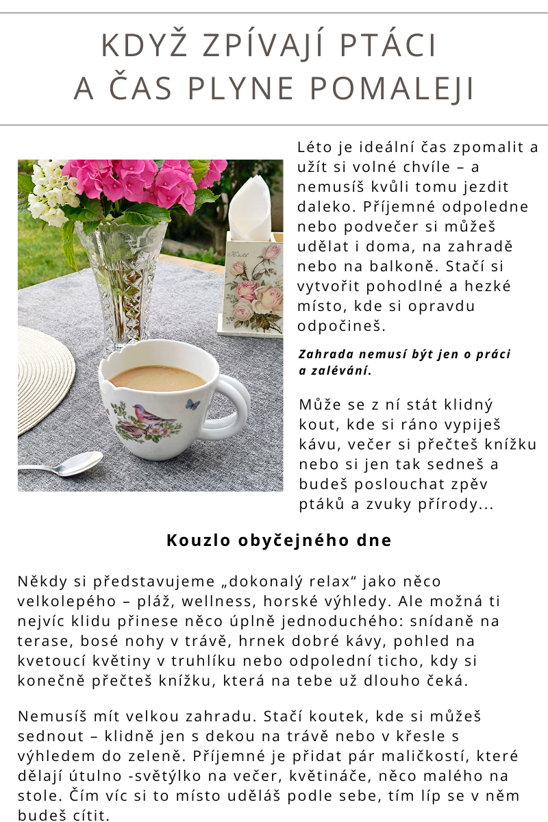 BLOG prázdninová pohoda na zahradě